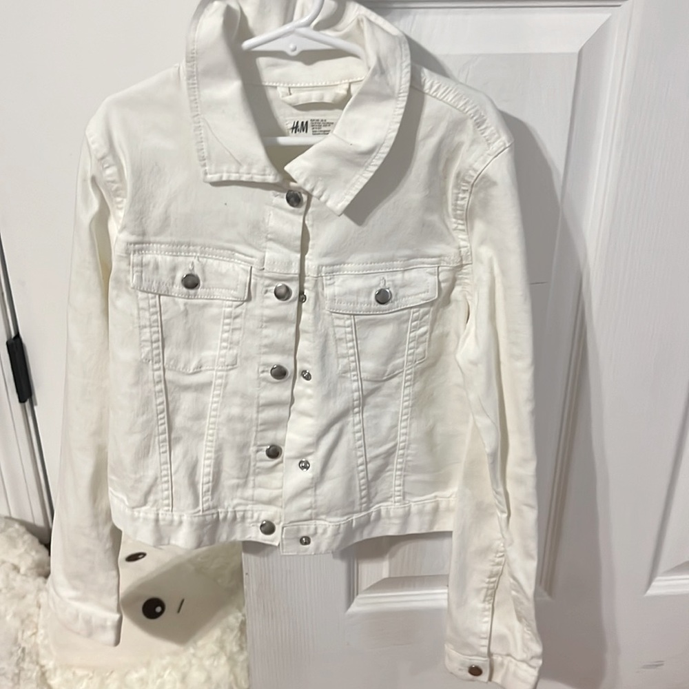 Kids white jean jacket